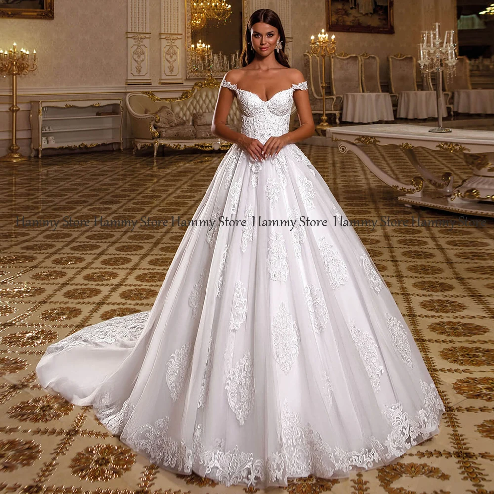 

Yipeisha бальное платье свадебное платье 2022 новое поступление с открытыми плечами V-образным вырезом нежные Кружевные Аппликации Свадебные пла...