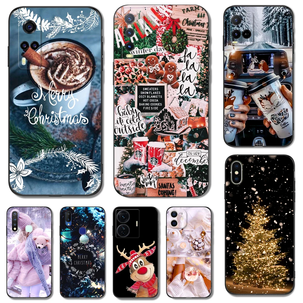 Черный чехол ТПУ для Vivo Y21 Y51A 2021 Y21S Y33S Y51 2020 Y51S Y53s 4G Y72 5G задняя крышка