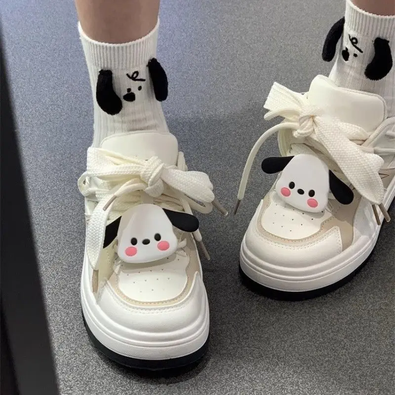 

Sanrio Kawaii Pochacco Shoes Female Summer Cute Cartoon Anime Breathable Board Shoes Sports Women Shoes Soft Toys for Girls