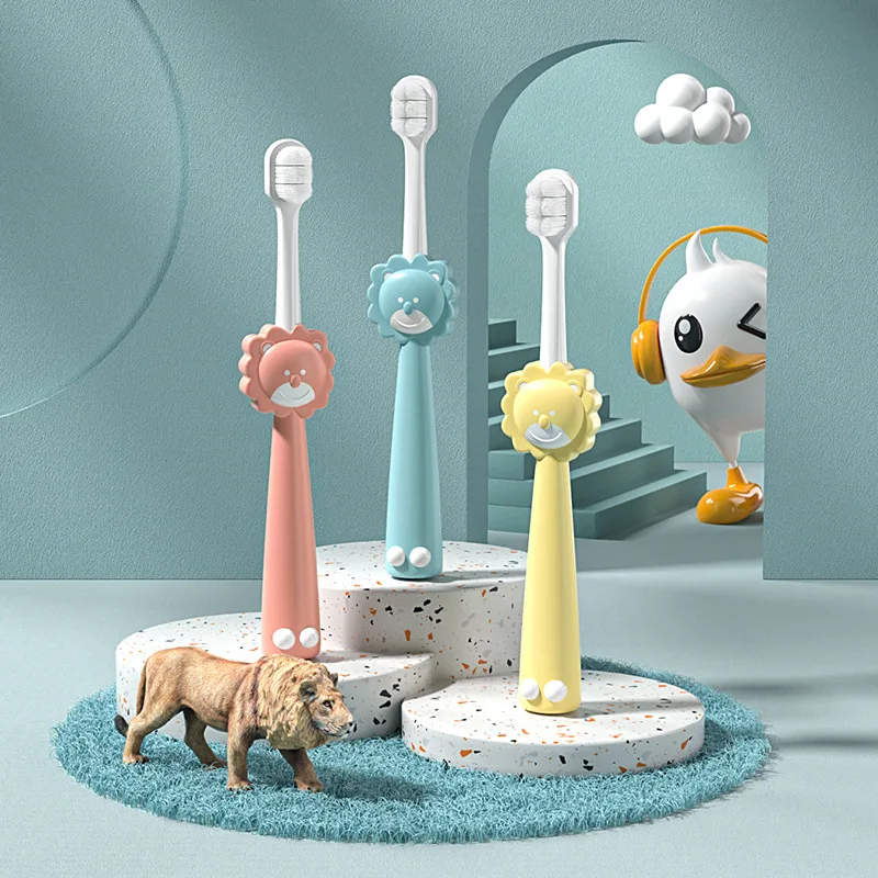 

1pc Cute Soft-bristled Toothbrush Children Teeth Cartoon Lion Training Toothbrushes Baby Dental Oral Health Care ToothBrush