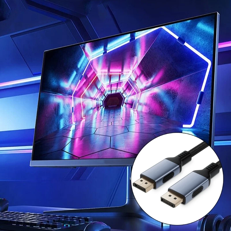 Кабель DXAB DisplayPort 16K при 60 Гц 8K 240 для интенсивных игр и развлечений