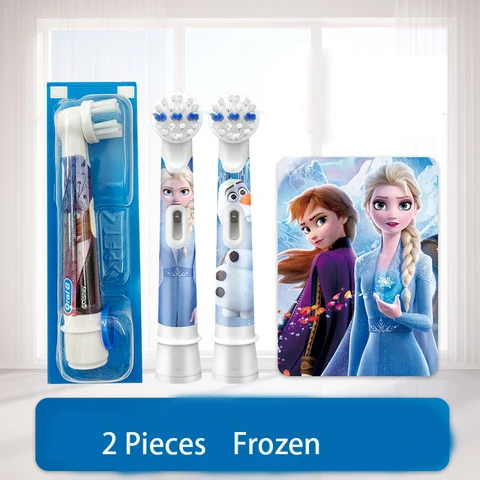 Детские сменные головки для щетки Oral B, дизайн «Холодное сердце и принцесса» для девочек, тщательно очищайте зубы, мягкая щетка для детских принадлежностей