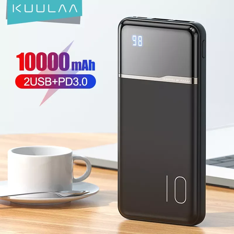 

2023New KUULAA power bank 10000mah portable charger powerbank 10000 mah for xiaomi mi 10 9 iPhone 12 11 X XR A80 A60 poverbank