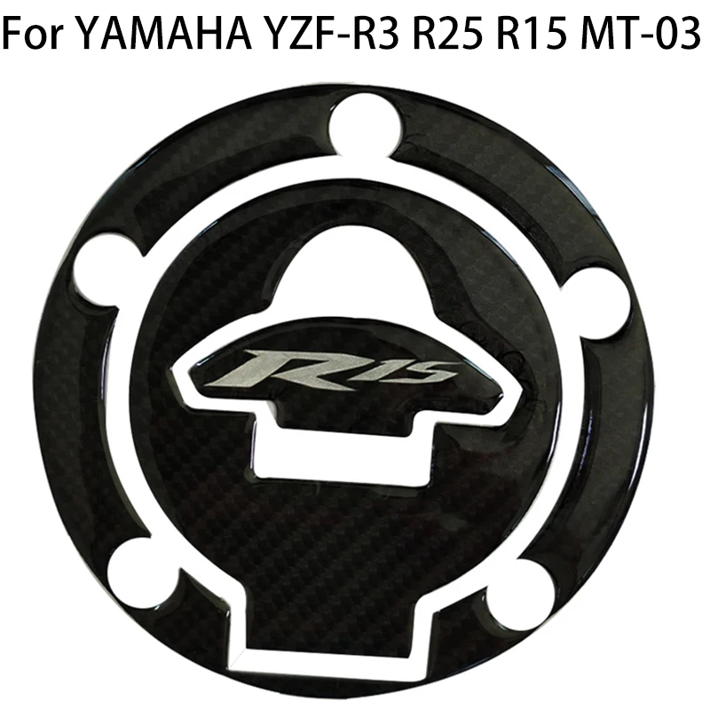 

Для YAMAHA YZF-R3 R25 R15 MT-03 3D углеродное волокно чехол для топливного бака мотоцикла Наклейка защитная наклейка на крышку газа