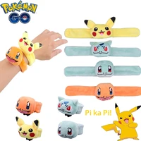 12pcs pokemon plush doll ruler creative portable wristband anime figure pikachu charizard cute model decorative childrens toys