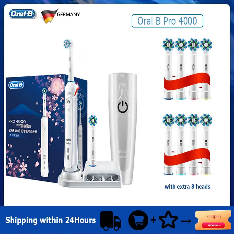 Электрическая зубная щетка Oral B Pro 4000 с 3D Action — фото товара