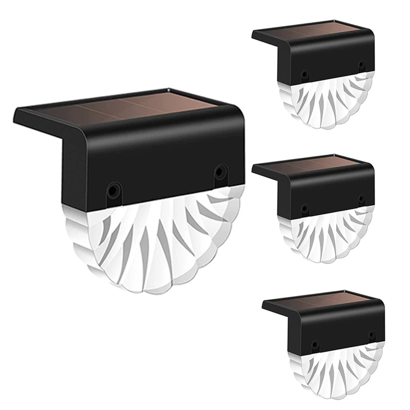 

4 шт., водонепроницаемые лампы для лестницы, на солнечной батарее