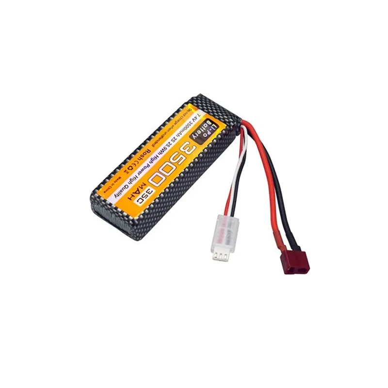 Фото Аккумулятор LiPo 2S 35C 3500 мАч 7.4В для MJX Hyper Go H16P H16E H16GT H16BM H16PL 14301 14302 14209 14210 с T-образным разъемом №5