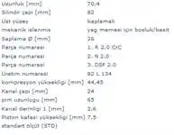 

MAHLE 0097900 ENGINE PISTON PISTON RING DOBLO 1,9D (82,00mm) / (STD) KAMPANYALI (4 pcs.)