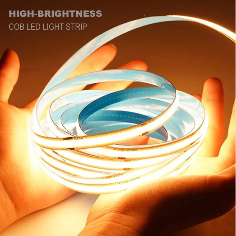 Светодиодная лента высокой яркости DC12V COB гибкая светодиодная 24 В мягкая