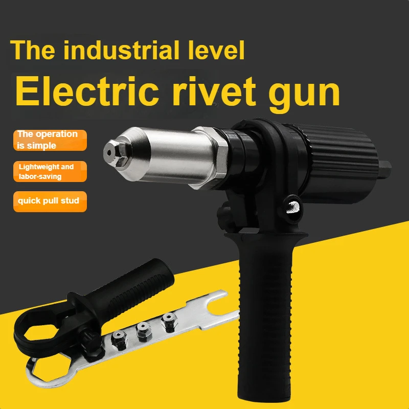 

Electric Rivet Gun Cordless Drill For Steel Rivets Tool Machine Automatic Refit 2.4-4.8mm Drill Adapter Mechanical Profational