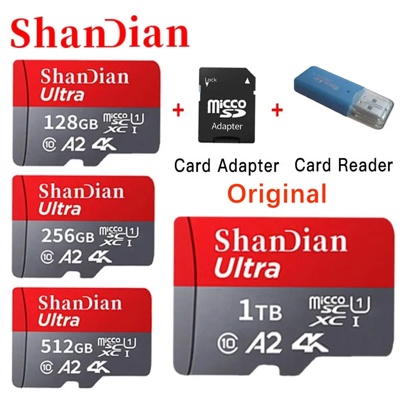 

1TB Micro Memory SD Card 128GB 256GB High Speed SD Card SD/TF Flash Card 512 GB Memory Card for Phone Cameras MP3/MP4 Player