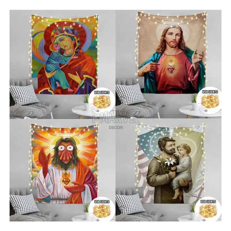 

Jesus Hippie Wall Tapestry Aesthetic Room Decor Christian Wall Decor Home Decor Bedroom Decoration Home House Accessories Art