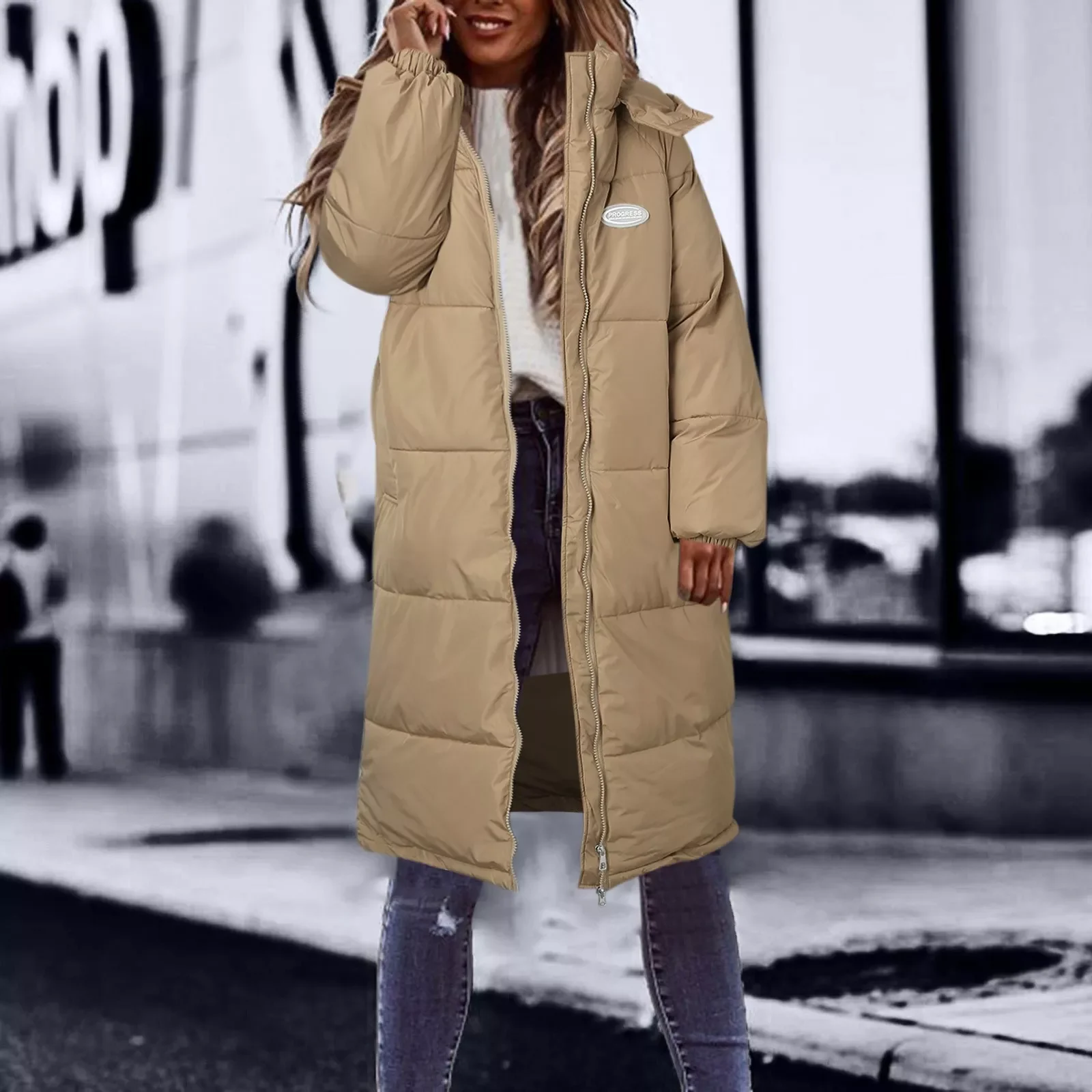 NEW IN Women Solid Coat Down Cotton Padded Jacket Hooded Vest Hooded Jackets for Women Camping Winter Vest for Women