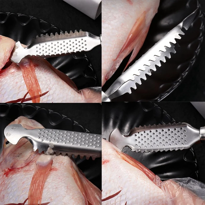 Fish Scale Scraper Tool Multi-Purpose Cleaning Kit Remover For Home Market Restaurant