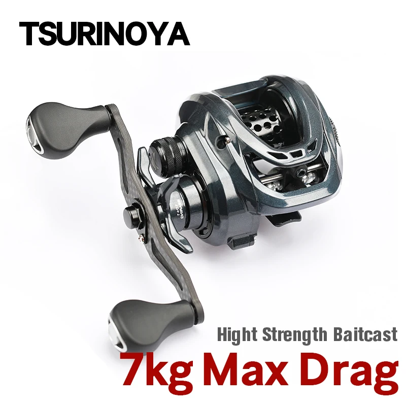 

TSURINOYA 10+1BBs 7kg Max Drag 182g Super Light Weight Baitcasting Reel Magnetic Brake System Saltwater Freshwater Fishing Coil