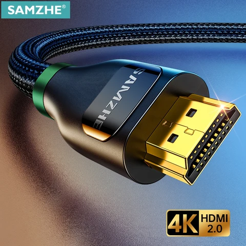 SAMZHE 4K к 4K HD Cable1080P 3D позолоченный кабель HDMI-совместимый с HDTV XBOX PS4 компьютерный провод HDMI-совместимый кабель 2,0