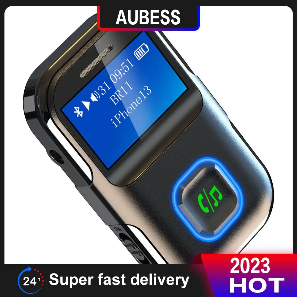 

With Display Screen Audio Player Lasting Receiver Low Power Stable Transmission Mp3 Player Audio Adapter Abs