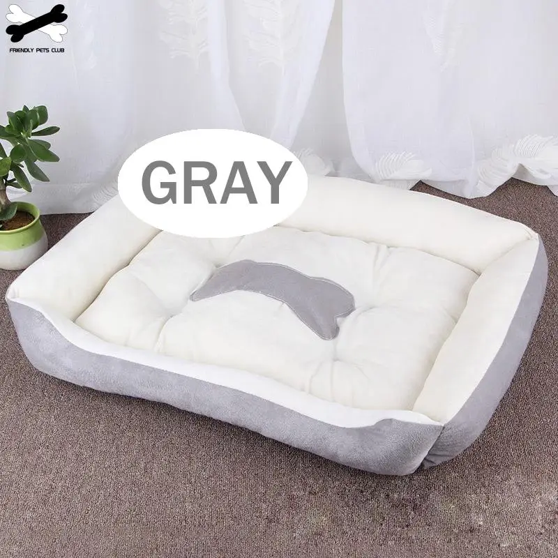 Dog Bed Pet Bed Warm Linen House For Small Medium Large Dog Soft Washable Puppy Cotton Kennel Dog Supplies