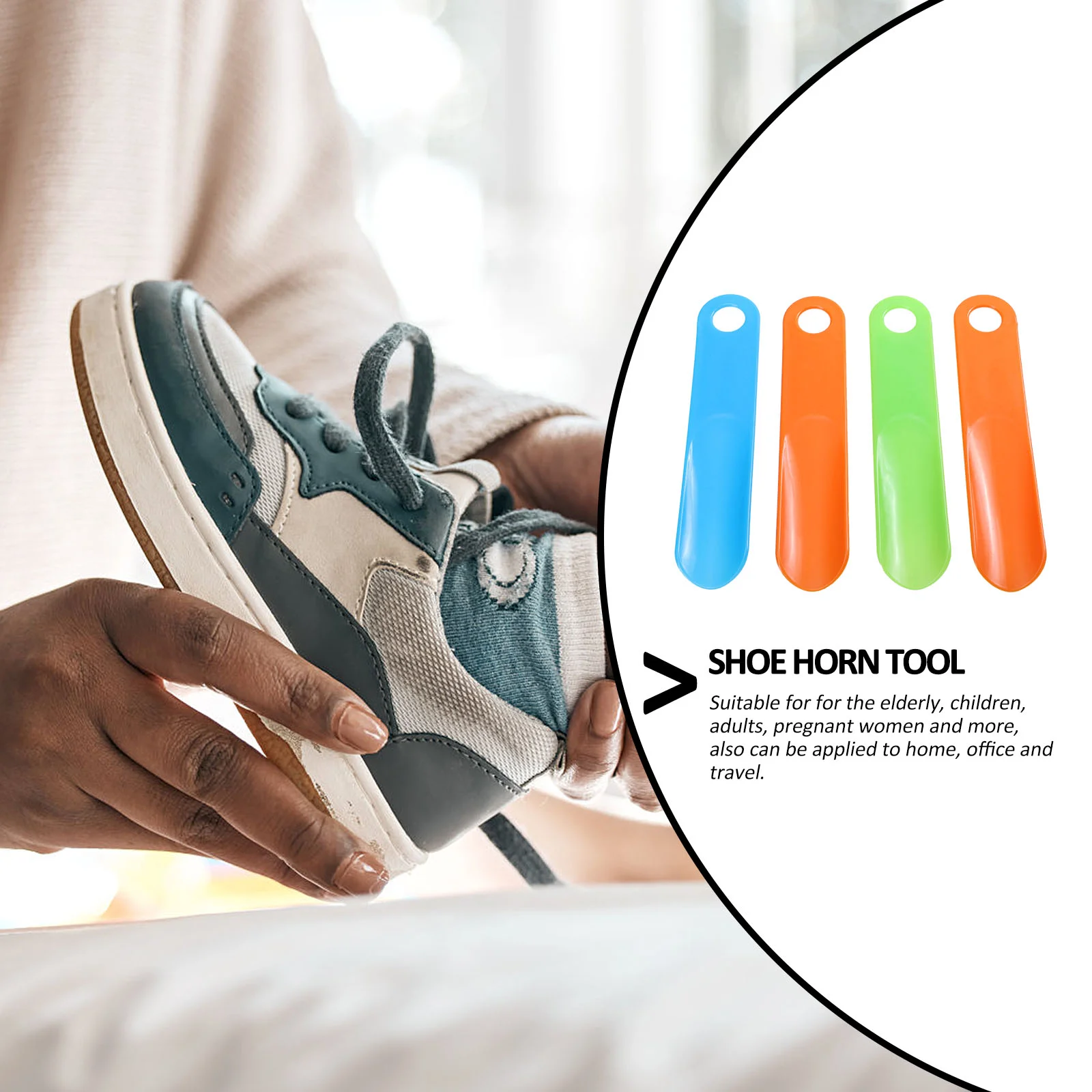 4-шт. пластиковые рожки для обуви универсальные с отверстием бытовой инструмент