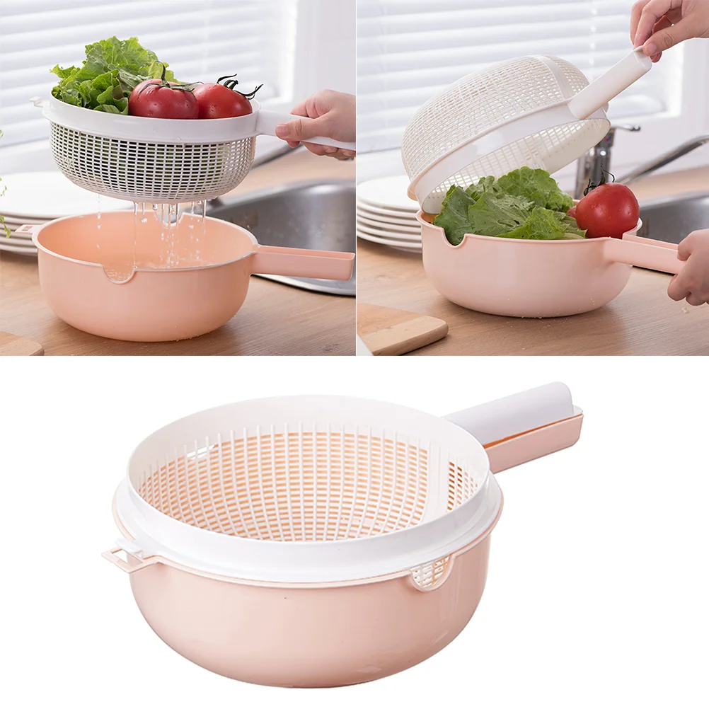 

Strainer Colander Bowl Basket Kitchen Fruit Vegetable Wash Washingdrain Mesh Draining Drainer Rice Sink Formultifunction Set