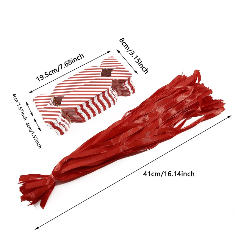 50 шт. коробка конфет на Рождество с лентами сделай сам сладости шоколадное