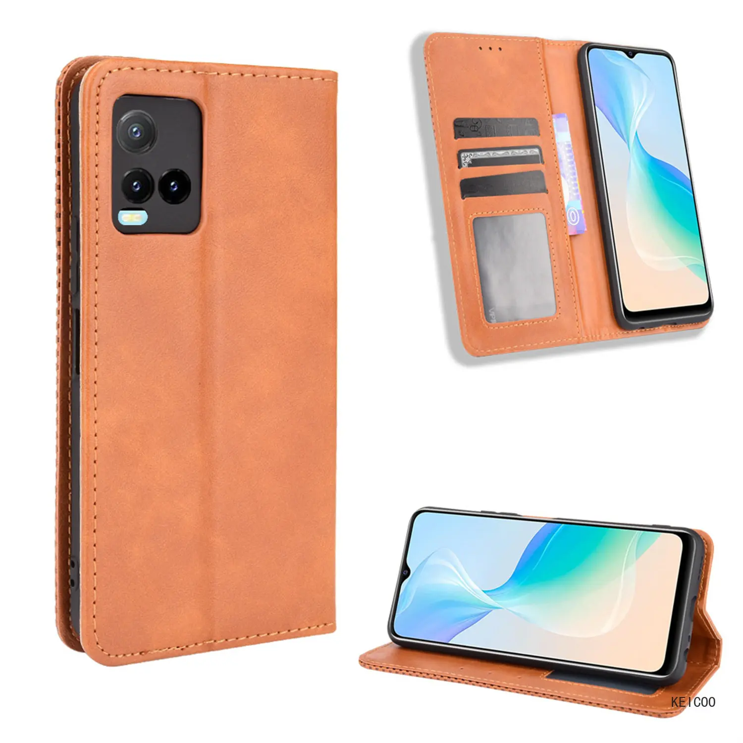 

Phone Protective Shell for Vivo Y33T Y33S Y21 Y21S Y78 Plus Y78+ Y 33T 33S 21 21S 2021 V2109 V2110 V2111 Flip Cover Leather Case
