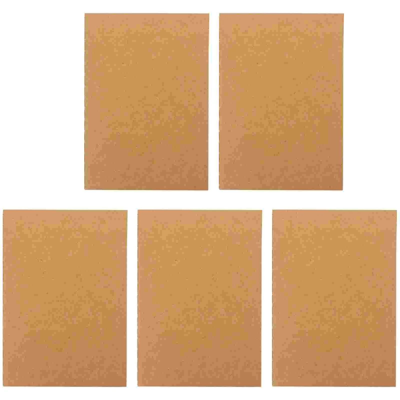 

Дорожный блокнот, 5 шт., записная книжка, ежедневник, запись, маленький блокнот из крафтовой бумаги с вкладышами, ученический блокнот