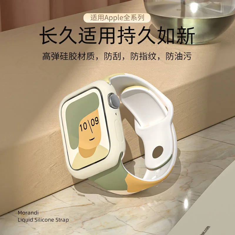 

For Apple Watch Band 49MM 44MM 45MM 38MM 40MM 41MM Silicone Morandi Bracelet Strap Solo Loop For iWatch 7 SE 8 6 5 4 Wristband