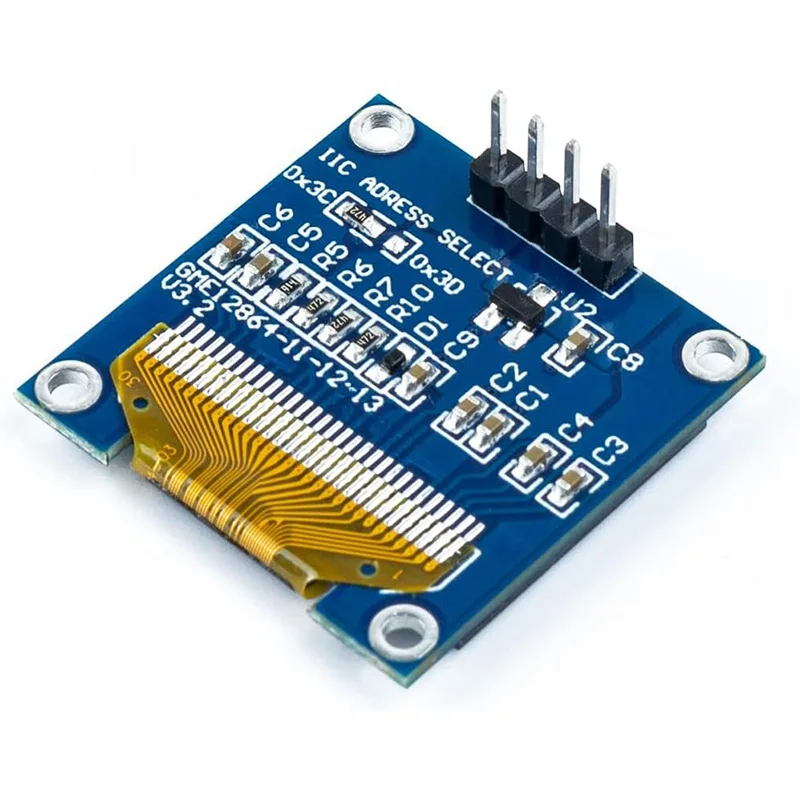 Фото Модуль OLED-дисплея 0,96 дюйма SSD1315 I2C IIC SPI Serial 128X64 LCD 4-контактный желтый синий белый синий для Arduino (контактные разъемы паяные) №4