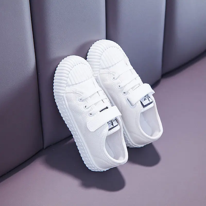 

White Sneakers Canvas Shoes for Girls Boys Children School Student Dance gymnastics Casual Shoes Unisex sport white Shoes
