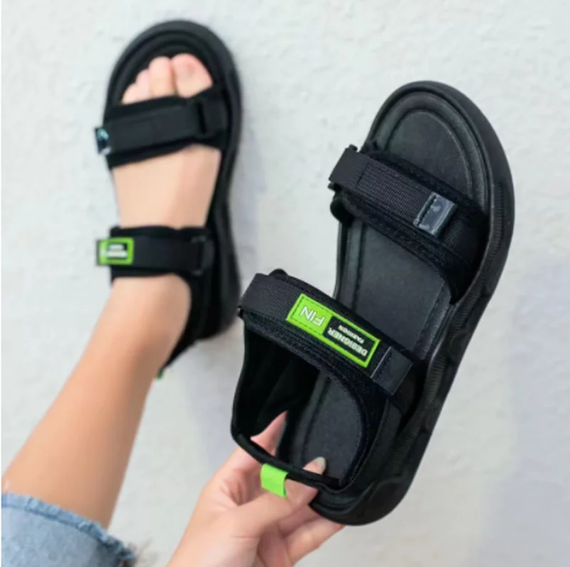 

Модная женская верхняя одежда Новинка Лето 2022 стильная Корейская Мягкая подошва удобная версия туфли на плоской подошве универсальная пля...