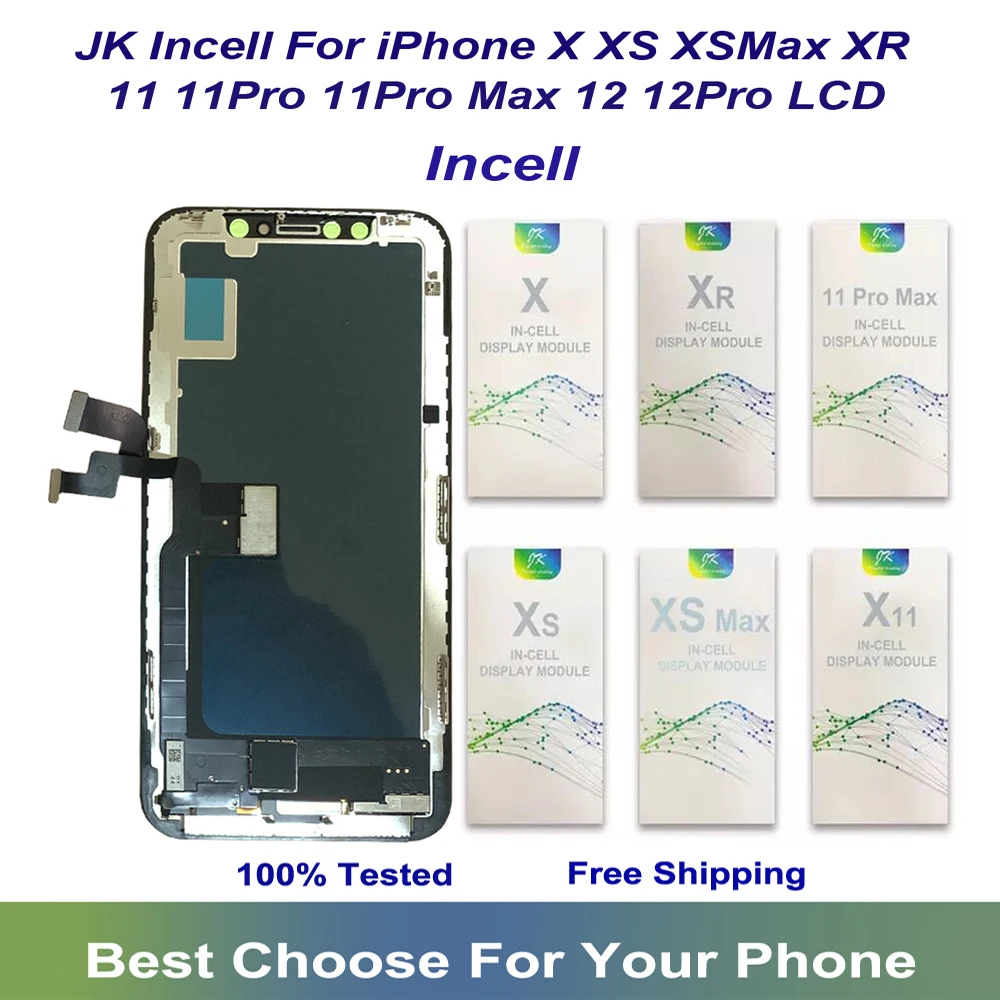 ЖК-дисплей JK Incell для iPhone X XS Max XR 11 Pro 12 13 3D сенсорный экран дигитайзер запасные