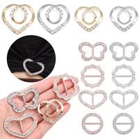 trendy gold color heart shape butterfly shape buckle t shirt clip round circle scarf ring decorative buckle ring clip