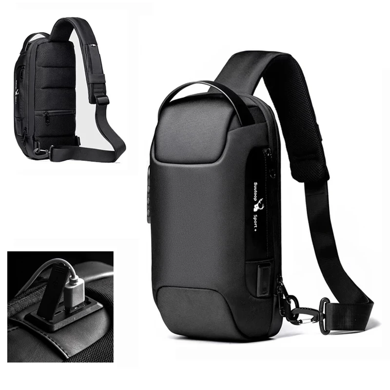 

For Sling Anti-theft Pack Men's Shoulder Bags Male Bag Crossbody Bags Multifunction Messenger Waterproof Oxford Chest