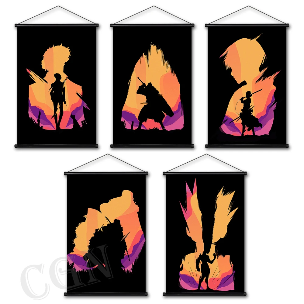 

Dragon Ball Scroll Hanging Anime Poster Pictures HUNTER x HUNTER Decorative Canvas Prints Paintings for Living Room Wall Art