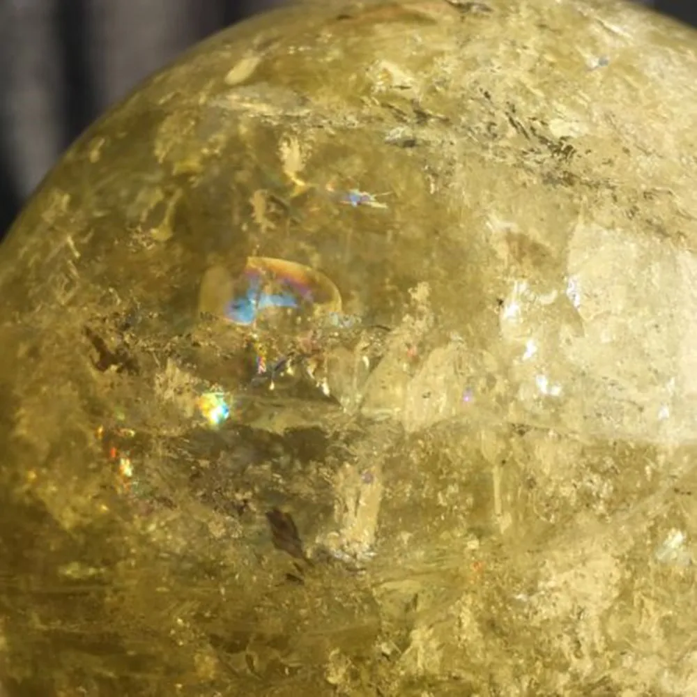 100-110 мм натуральный цитрин кварцевая Сфера Кристалл мяч исцеления