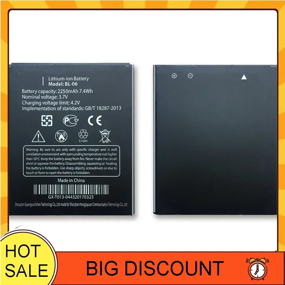 Аккумулятор для мобильного телефона BL-06 T6S BL06 BL 06 сменных аккумуляторов THL T6 Pro T6C