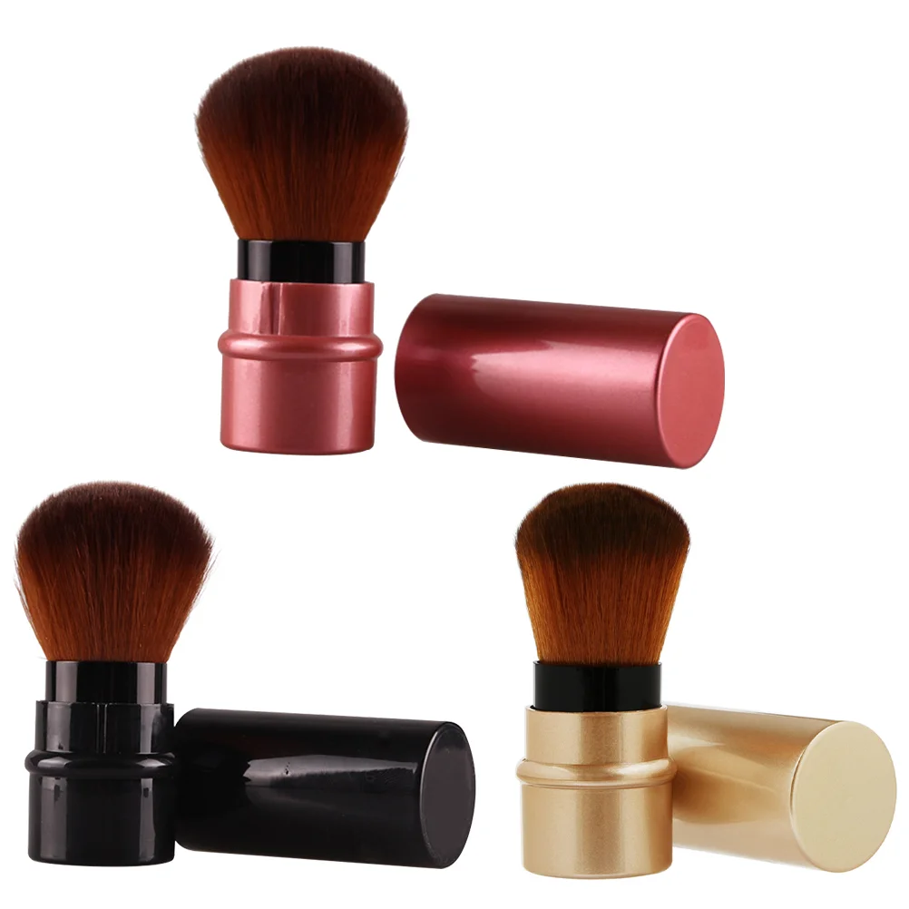 

Brush Brushes Makeup Retractable Foundationpowder Kabuki Face Base Blending Mineralflatbuffing Application Bronzer Nail Travel