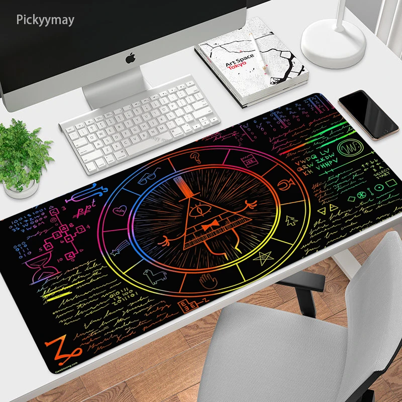 

90x40cm Cartoon Mouse Pad Cute HD Print Mousepad Oversized Gaming Keyboard Rubber Table Carpet Locking Edge Gamer Mouse Mat LOL
