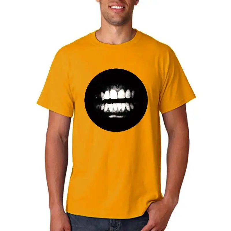 

Футболка мужская с принтом зубных лебедей, модная тенниска из хлопка, европейские размеры, лето