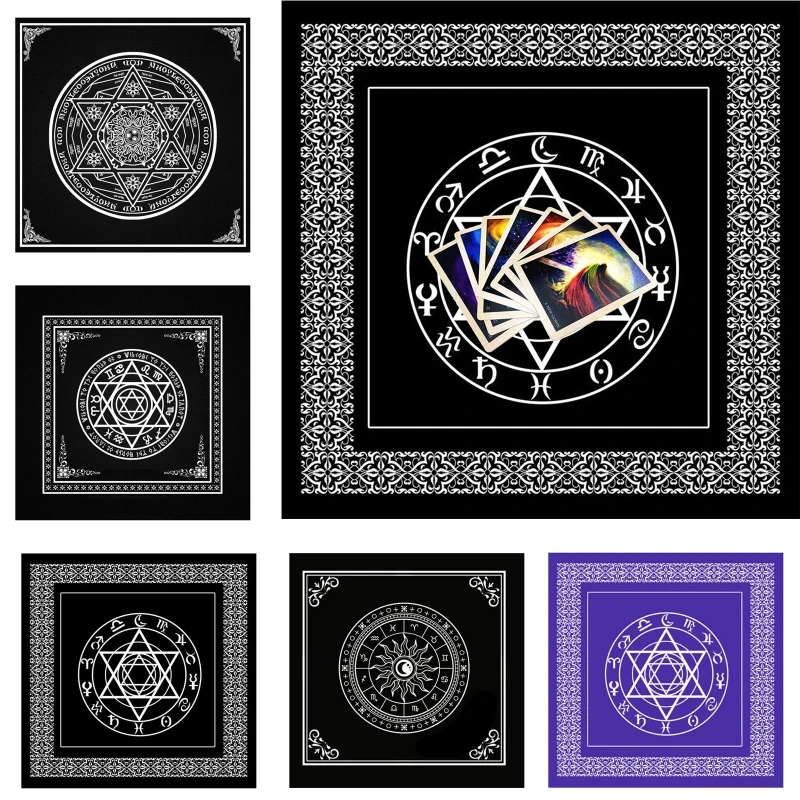 

1 Pc Square Non-woven Game Tablecloth Pendulum Divination Altar Tablecloth Board Game Card Pad Runes Table Altar Cloth Mat
