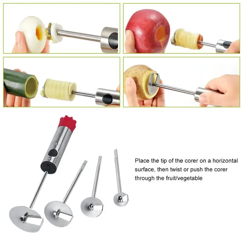 

Fruit Corer Remover Multi-Purpose Kitchen Corer With Sharp Blade Stainless Steel Chili Pepper Zucchini Cucumber Vegetable Tools