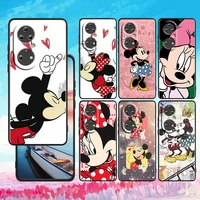 mickey mouse animation for huawei p50 p40 p30 p20 lite 5g pro nova 5t y9s y9 prime y6 2019 black silicone phone case