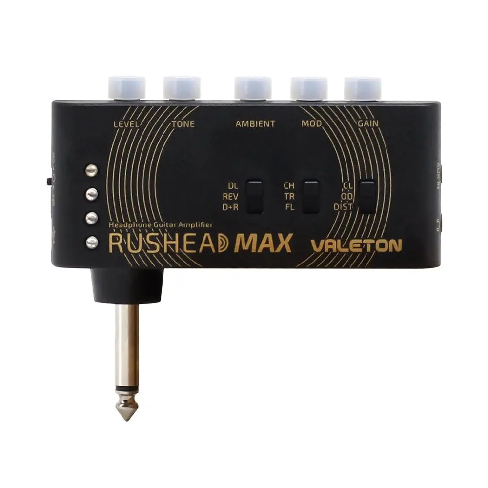

Портативные карманные басовые наушники Valeton Rushead Max для гитары, многофункциональные наушники с возможностью зарядки и долгим сроком службы