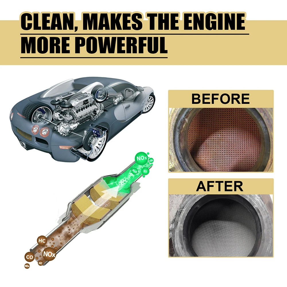 

1pc 43g Vehicle Engine Catalytic Converter Cleaner Deep Cleaning Multipurpose 30ML Removes Carbon From The Vehicle's Oil System