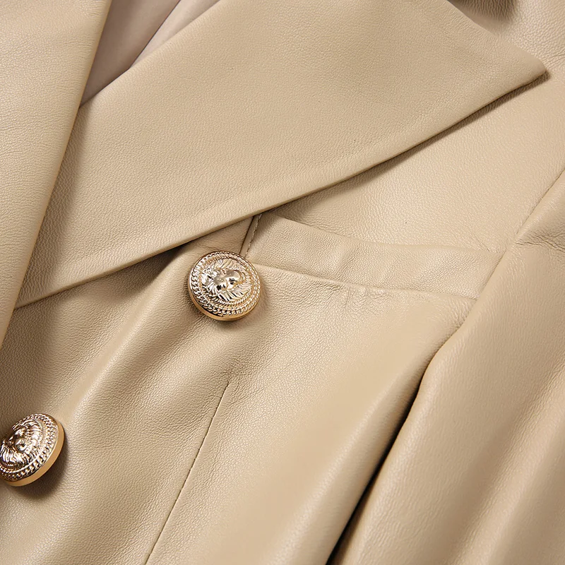 New Arrivals Women Leather Jackets Lady Spring Autumn Streetwear Genuine Sheepskin Blazer 2023 Female Leather Clothing FG9074