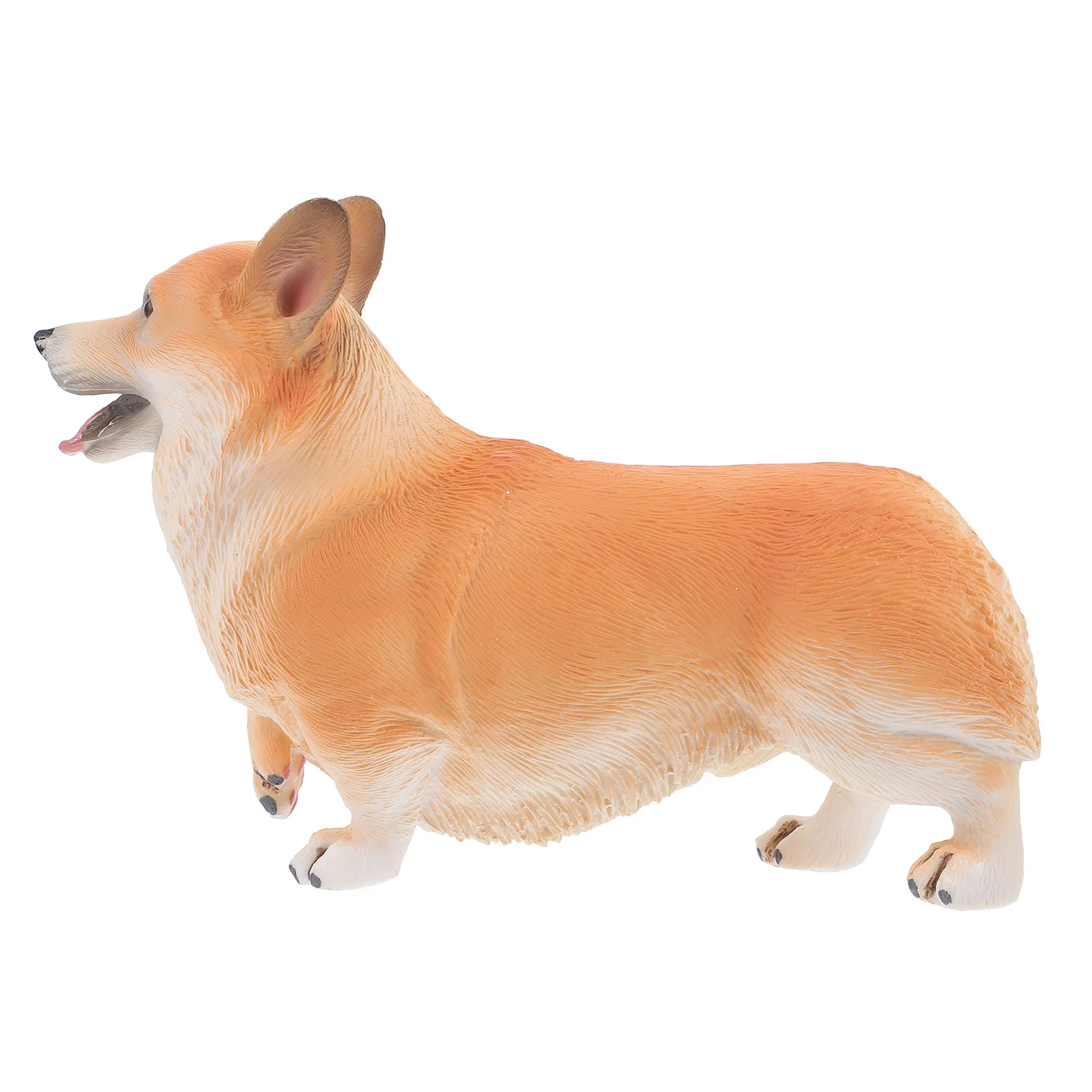 

Dog Corgi Figurines Statue Puppy Animal Toy Tabletop Lifelike Shelf Decoration Ornaments Dashboard Car Toys Model Artificial