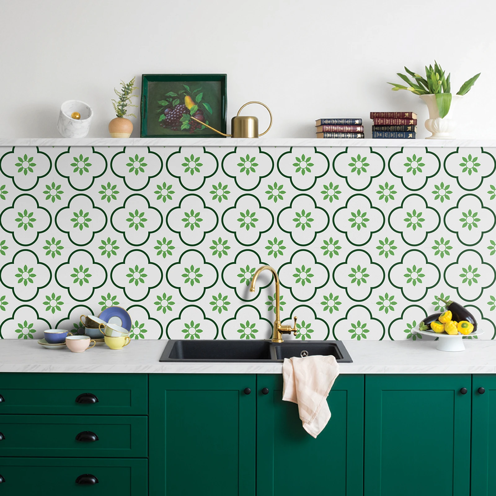 

Peel and Stick Floor Tie Stickers Wallpaper Aint-slip Waterprof Wall & Floor Tile Stickers 20x20 cm (6 Sheets )