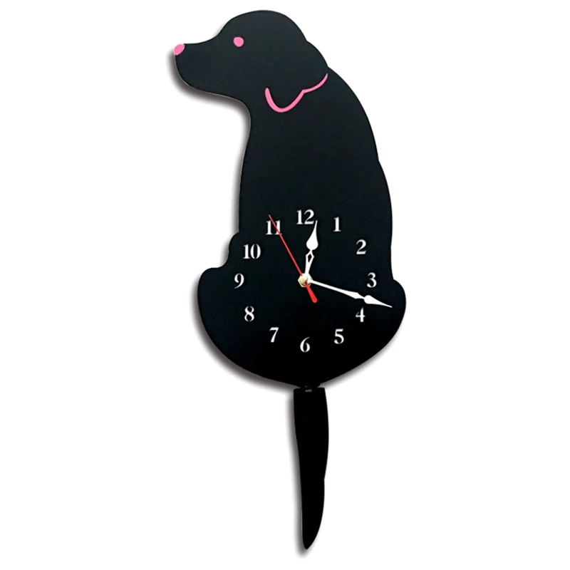 Dog Wall Clock Home Decor Clock Children's Bedroom Wall Deco